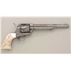 Image 2 : Colt Single Action Army revolver, .45 Colt  cal., 7-1/2" barrel, New York style scroll  engraved, ni