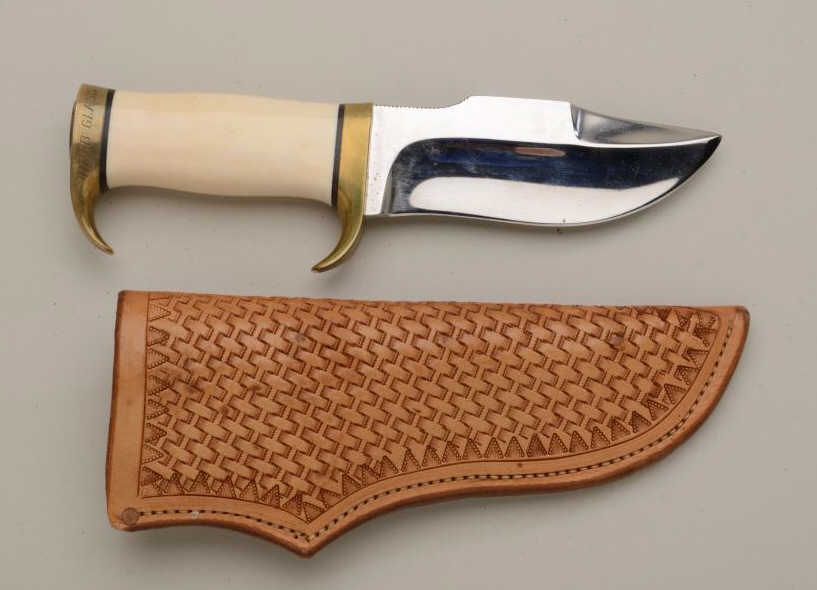 Custom sheath knife marked Draper Ephraim, Utah, with finely made 5