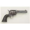 Image 1 : Antique Colt SAA revolver, .45 cal., 4-3/4”  barrel, blue and case hardened finish,  checkered black