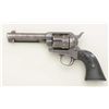 Image 2 : Antique Colt SAA revolver, .45 cal., 4-3/4”  barrel, blue and case hardened finish,  checkered black