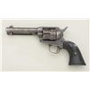 Image 3 : Antique Colt SAA revolver, .45 cal., 4-3/4”  barrel, blue and case hardened finish,  checkered black