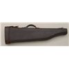 Image 2 : Mutton leg style brown leather shotgun case  in overall good condition.  Est.:  $30-$60.