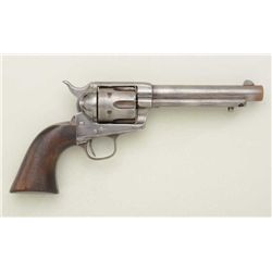 Colt Single Action U.S. issue revolver in  Custer range, .45 cal., 5-1/2" barrel, patina  finish, wo