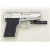 Image 1 : AMT Back Up Model DA semi-auto pistol, .45  cal., 3” barrel, stainless steel, bobbed  hammer, checke