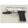 Image 4 : AMT Back Up Model DA semi-auto pistol, .45  cal., 3” barrel, stainless steel, bobbed  hammer, checke