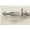 Image 2 : High quality 18th century silver mounted  small sword showing reinforced piercing blade  that is nic