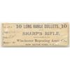 Image 1 : Original full and unopened box of 10 long  range bullets for Sharps rifle by Winchester  Repeating A