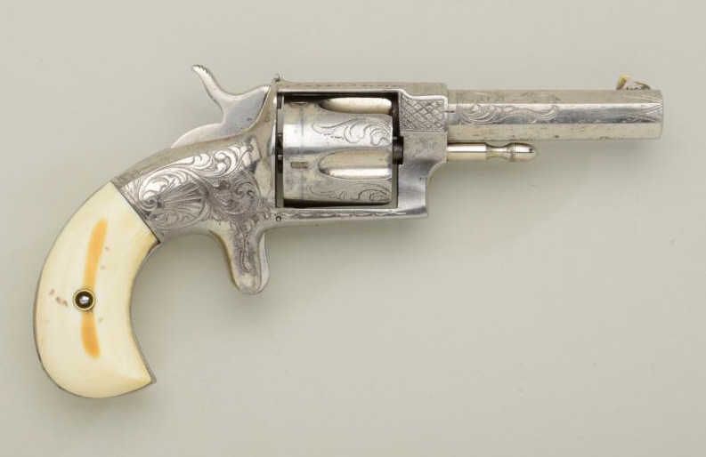 Hopkins & Allen X.L. No 4 NY, patented 1871, .38 cal. rimfire, 5-shot ...