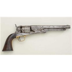 Early martial inspected Colt Model 1860  percussion revolver, .44 cal., 8” barrel, cut  for shoulder