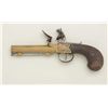 Image 2 : Unmarked French style center hammer Flintlock  pistol with no name or proofs, circa about  1800-1830