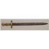 Image 1 : French style brass hilted artillery sword,  mid-19th century, measuring 22" with 17"  blade; approxi