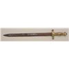 Image 2 : French style brass hilted artillery sword,  mid-19th century, measuring 22" with 17"  blade; approxi