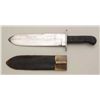 Image 1 : Massive Civil War era spear point Bowie knife  of good quality but unmarked, showing  10-1/4" blade,