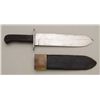 Image 8 : Massive Civil War era spear point Bowie knife  of good quality but unmarked, showing  10-1/4" blade,