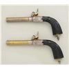 Image 8 : High quality pair of French style muff  pistols with patent marked hammers for use  with disk primer