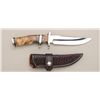 Image 1 : Finely made custom sheath knife signed Randy  Lee St Johns Az.  The knife measures 11-7/8"  overall 