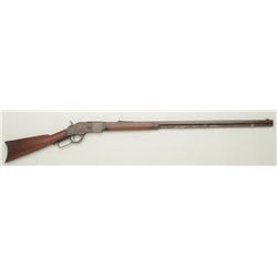 Winchester Model 1873 lever action rifle, .32  WCF cal., scarce extra long 32” octagon  barrel, blue