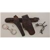 Image 2 : Western collectors lot consisting of slim jim  holster for a 7-1/2" single action, rough  condition,
