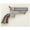 Image 2 : Sharps four-barrel spur trigger derringer,  .22 cal., 2-1/2” barrels, silver-plated brass  frame, wo