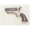 Image 3 : Sharps four-barrel spur trigger derringer,  .22 cal., 2-1/2” barrels, silver-plated brass  frame, wo