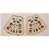 Image 2 : Pair of beaded legging panels on trade cloth,  each panel approx. 8-1/2” x 8”, circa early  1900’s i