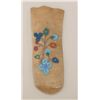 Image 4 : Cree Indian beaded doeskin pouch, approx.  7-1/2” x 2-1/2” showing colored  whiteheart-style floral 