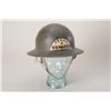 Image 2 : Authentic green painted metal helmet with  “Texas Rangers” decal on front, circa  1920’s-30’s, with 