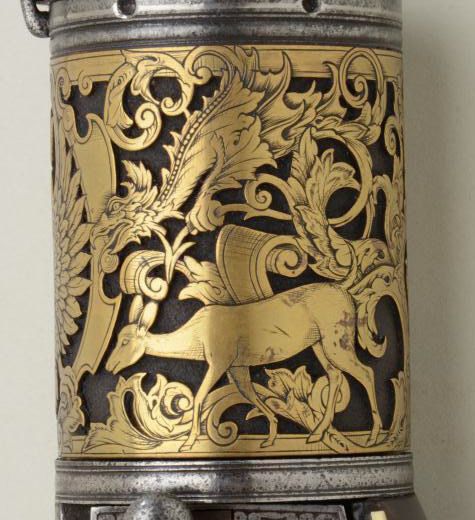 High art decorated wheel lock revolving carbine with royal European ...