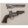Image 2 : 1851 Navy parts, consisting of frame,  backstrap, trigger guard, grips, 2 barrels.   The frame is se