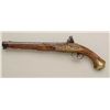 Image 2 : Germanic flintlock pistol with fancy brass  mounts, circa about 1750-1780.  The pistol is  unsigned,