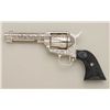 Image 2 : Colt Single Action Army revolver, .45 Colt  cal., 4-3/4" barrel, factory D grade scroll  engraved in