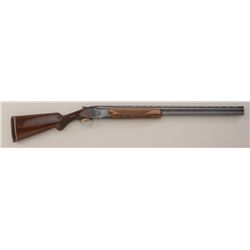 Leather cased Belgian-made Browning Lightning  Model O/U shotgun, 12 gauge, 28” ventilated  rib barr