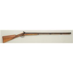 Continental double barrel percussion shotgun,  circa about 1860s, 12 gauge, 32" barrels,  48-1/2" ov