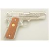 Colt Lightweight Commander semi-auto pistol,  .45 ACP cal., nickel finish, factory class B  custom s