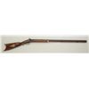 Image 2 : G. Goulcher single trigger, back action lock  plains type half stocked rifle, .40 cal., 33”  octagon