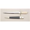 Image 1 : Very finely made custom knife by contemporary  bladesmith, signed Kious.  The style of the  knife is