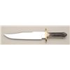 Image 2 : Custom Bowie knife signed Voorhis, numbered  8129.  The knife measures 16-3/8" overall  with 11" cli