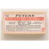 Image 1 : Desirable box of cartridges by Peters showing  label which reads "Rustless Riot Cartridges"  .45 aut