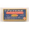 Image 2 : Full box of ammunition for .45 Colt auto by  Peters showing makers name and logo marked  centerfire 