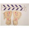 Image 1 : Lot of native Indian bead work consisting of  2 beaded wampum strips, 19th to early 20th  century, m