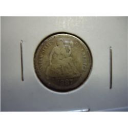 1887-S SEATED LIBERTY DIME