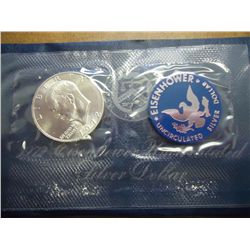 1972-S IKE SILVER DOLLAR UNC (BLUE PACK)