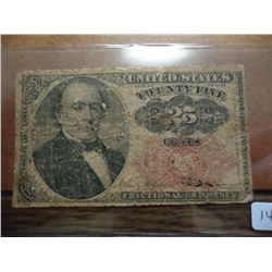 25 CENT US FRACTIONAL CURRENCY