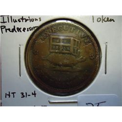 1837 HARD TIMES TOKEN "ILLUSTRIOUS PREDECESSOR"
