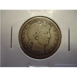 1909 BARBER QUARTER (VERY GOOD)
