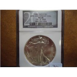 1989 AMERICAN SILVER EAGLE NGC MS68