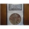 Image 1 : 1989 AMERICAN SILVER EAGLE NGC MS68