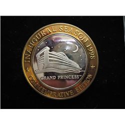 GRAND PRINCESS CASINO $10 SILVER TOKEN (UNC)