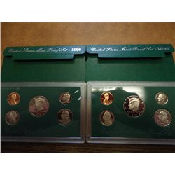 1995 & 96 US PROOF SETS (WITH BOXES)
