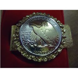 GOLD PLATED WALKING LIBERTY HALF MONEY CLIP